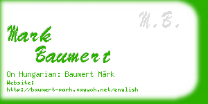 mark baumert business card
